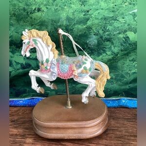 Vintage Musical Carousel Horse Figurine
